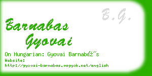 barnabas gyovai business card